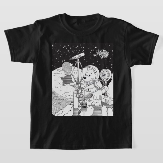 Kleurruimte met een astronautenpuppy t-shirt (Laagn)