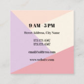 Kleurruimten voor pasta's vierkante visitekaartje (Achterkant)