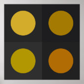 Kleurschaduw cirkels poster (Voorkant)