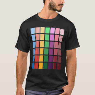 Kleurschaduwovergangen kleurige grafische vormgeve t-shirt