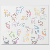 Kleurschapen Cadeaupapier (Vlak)