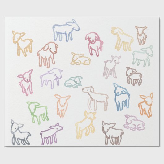 Kleurschapen Cadeaupapier (Vlak)