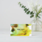 Kleurschilderend abstract visitekaartje (Staand voorkant)