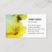 Kleurschilderend abstract visitekaartje (Achterkant)