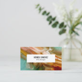 Kleurschilderend abstract visitekaartje (Staand voorkant)