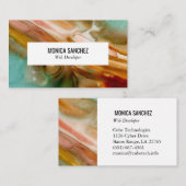 Kleurschilderend abstract visitekaartje (Voorkant / Achterkant)