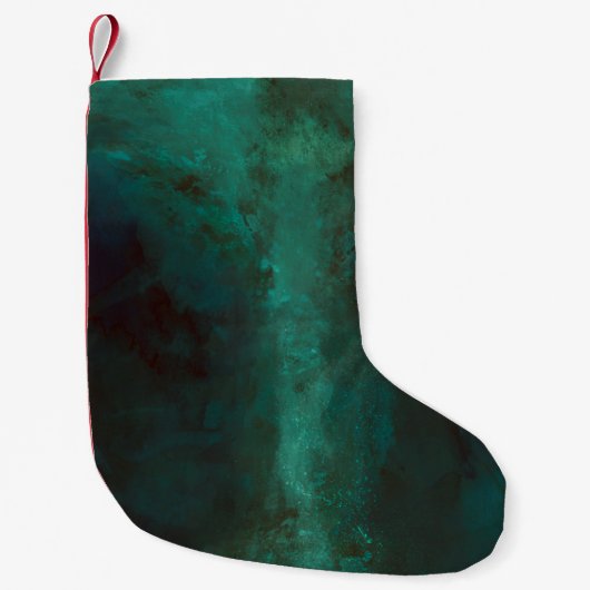 Kleurschilderij van textiel kleine kerstsok (Voorkant)