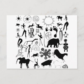 Kleurschilderijen - primeval briefkaart