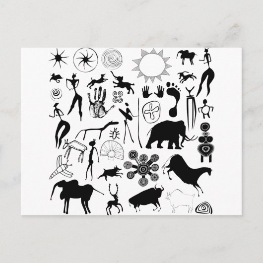 Kleurschilderijen - primeval briefkaart (Voorkant)