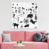 Kleurschilderijen - primeval canvas afdruk (Insitu (Woonkamer))