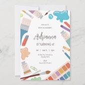 Kleurschildering Kunstfeest Verjaardag Kaart (Voorkant)