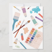 Kleurschildering Kunstfeest Verjaardag Kaart (Achterkant)