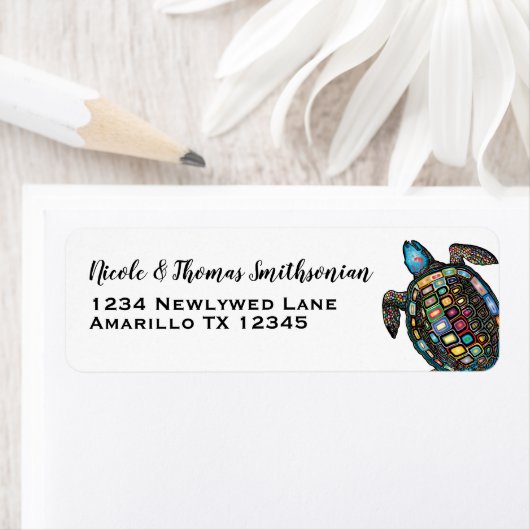 Kleurschildpad Etiket (Insitu)