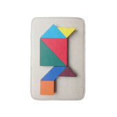 Kleurschildpad Tangram Badmat (Voorkant Verticaal)