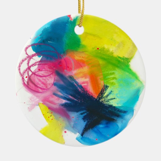 Kleurschralen Keramisch Ornament (Voorkant)