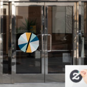 Kleursegmenten Raamsticker (Kantoordeur)