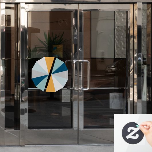 Kleursegmenten Raamsticker (Kantoordeur)