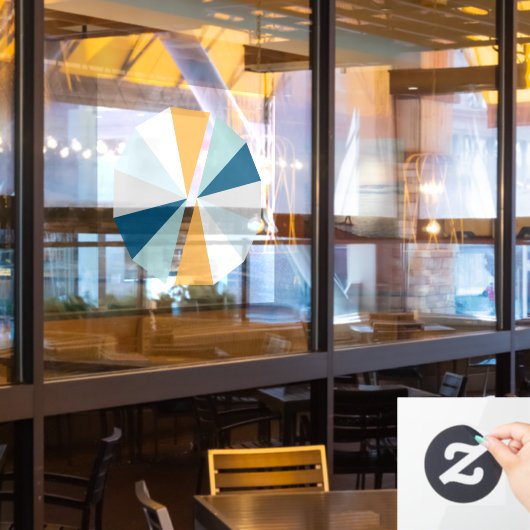 Kleursegmenten Raamsticker (Restaurant Raam)