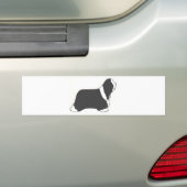 kleursilhouet met baard bumpersticker (Op auto)
