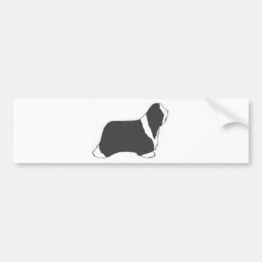 kleursilhouet met baard bumpersticker (Voorkant)