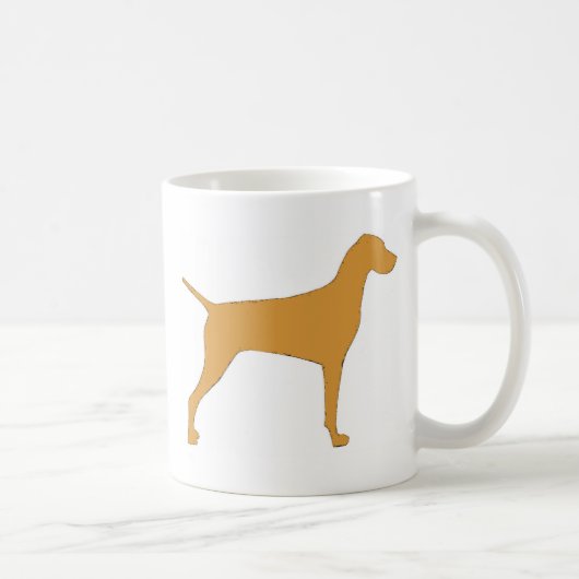 kleursilhouet uit de vizsla koffiemok (Rechts)