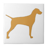 kleursilhouet uit de vizsla tegeltje (Voorkant)