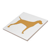 kleursilhouet uit de vizsla tegeltje (Zijkant)