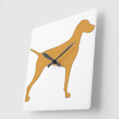 kleursilhouet uit de vizsla vierkante klok (Hoek)