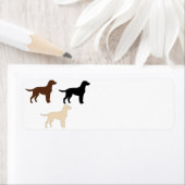 kleursilhouettes voor labradorRecever Etiket (Insitu)