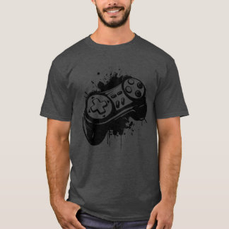 Kleurspat op gamecontroller, grappig gezin t-shirt
