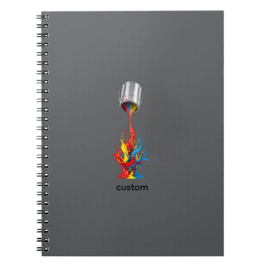 Kleurspat verfblik kunst notitieboek (Voorkant)