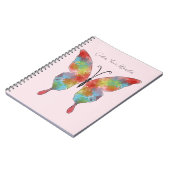Kleurspat Vlinder Notitieboek (Linkerzijde)