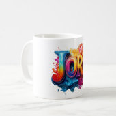 Kleurspatten "JORY" Kunstontwerp Koffiemok (Voorkant links)