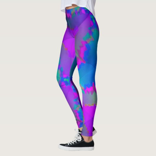 kleurspatten leggings (Links)