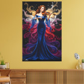 Kleurspatten Vioolmeisje Canvas Kunst (Insitu (Woonkamer))