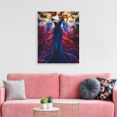 Kleurspatten Vioolmeisje Canvas Kunst (Insitu (Woonkamer))