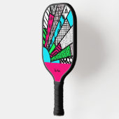 Kleurspattenwaaier gepersonaliseerd pickleball paddle (Links)
