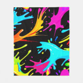 Kleursplash: Abstracte kunst Fleece Deken (Voorkant)