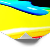 Kleursplash: Abstracte kunst Poster (Hoek)