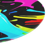 Kleursplash: Abstracte kunst Snijplank (Hoek)