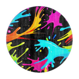 Kleursplash: Abstracte kunst Snijplank