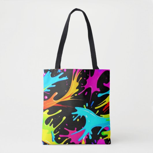 Kleursplash: Abstracte kunst Tote Bag (Voorkant)