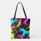 Kleursplash: Abstracte kunst Tote Bag (Achterkant)