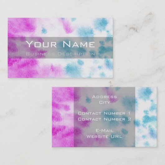 Kleursplash-Visitekaartje Visitekaartje (Voorkant / Achterkant)