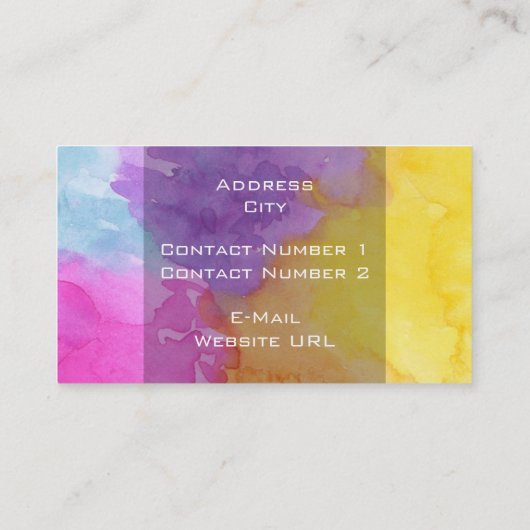 Kleursplash-Visitekaartje Visitekaartje (Achterkant)
