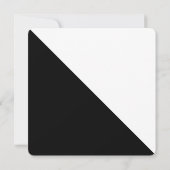 Kleursplitsing zwarte versus witte bruiloft kaart (Achterkant)