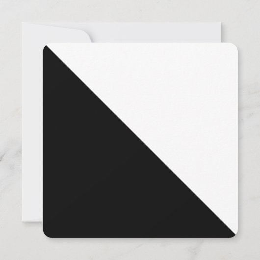 Kleursplitsing zwarte versus witte bruiloft kaart (Achterkant)