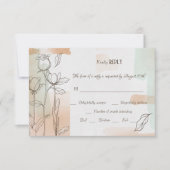 Kleurspoeling Bloem RSVP kaart (Voorkant)