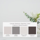 Kleurstaal palet Kaart met houten bruiloft (Staand voorkant)