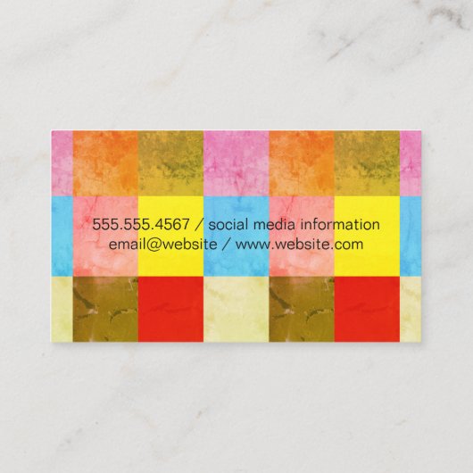 Kleurstaalkaartjes Visitekaartje (Achterkant)